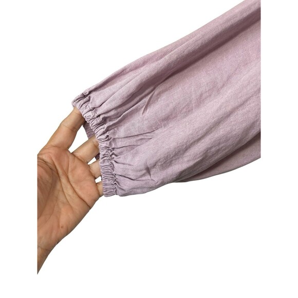 Young Fabulous & Broke Linen Blend Mini Shirt Dress Size M LavenderBeach Coverup - Picture 4 of 11